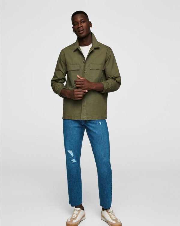 Long sleeves cotton polo